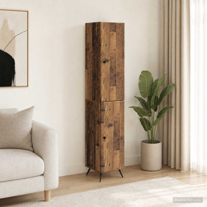 Cabinet Set 2 pcs Old Wood Engineered Wood