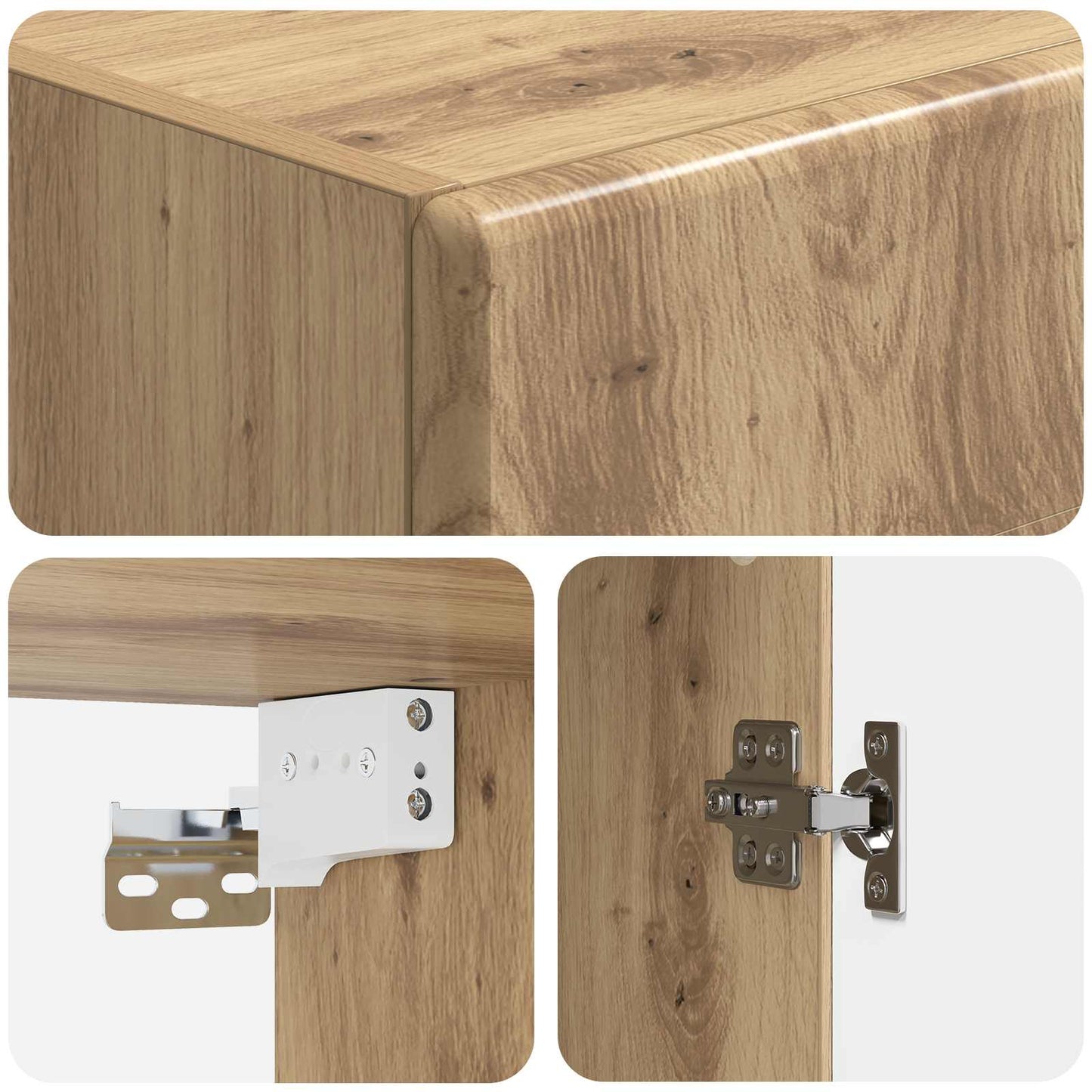 Cabinet Set 2 pcs Engineered Wood