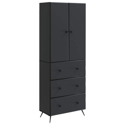 Cabinet Set 2 pcs Black 66 x 34.5 x 90 cm Engineered Wood