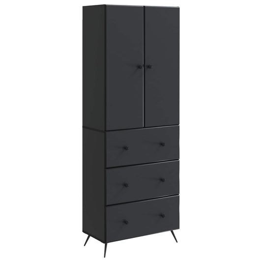 Cabinet Set 2 pcs 66 x 34.5 x 90 cm Engineered Wood Black