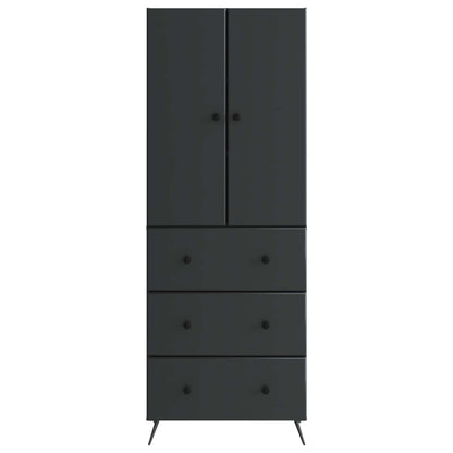 Cabinet Set 2 pcs Black 66 x 34.5 x 90 cm Engineered Wood