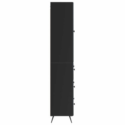 Cabinet Set 2 pcs Black 66 x 34.5 x 90 cm Engineered Wood