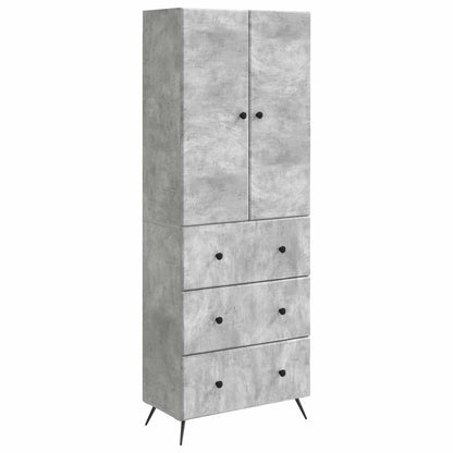 Cabinet Set 2 pcs Concrete Grey 66 x 34.5 x 90 cm