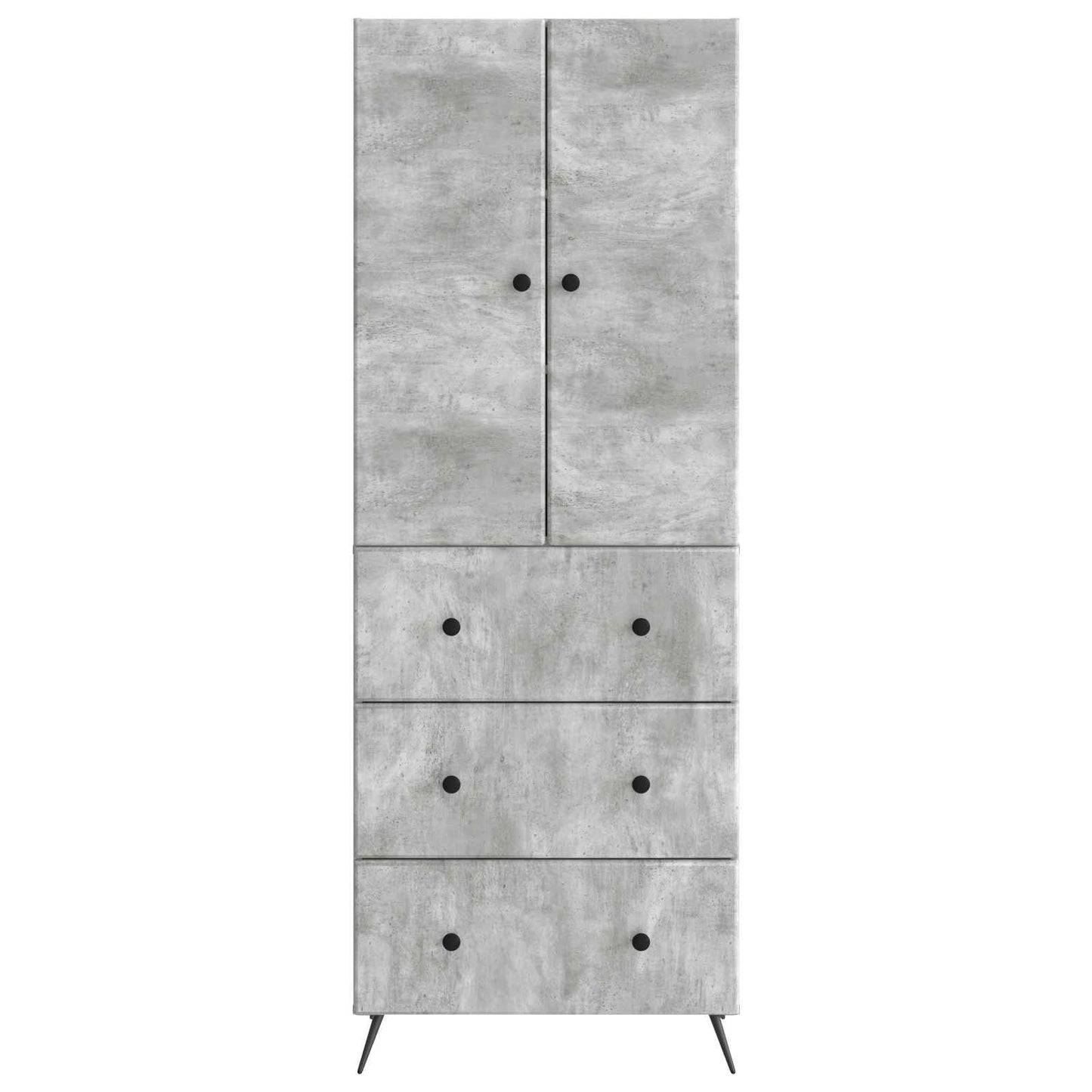 Cabinet Set 2 pcs Concrete Grey 66 x 34.5 x 90 cm