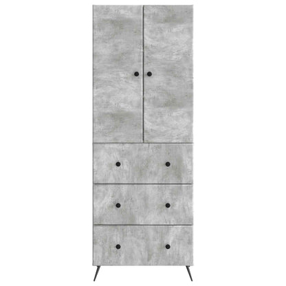 Cabinet Set 2 pcs Concrete Grey 66 x 34.5 x 90 cm