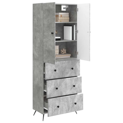 Cabinet Set 2 pcs Concrete Grey 66 x 34.5 x 90 cm