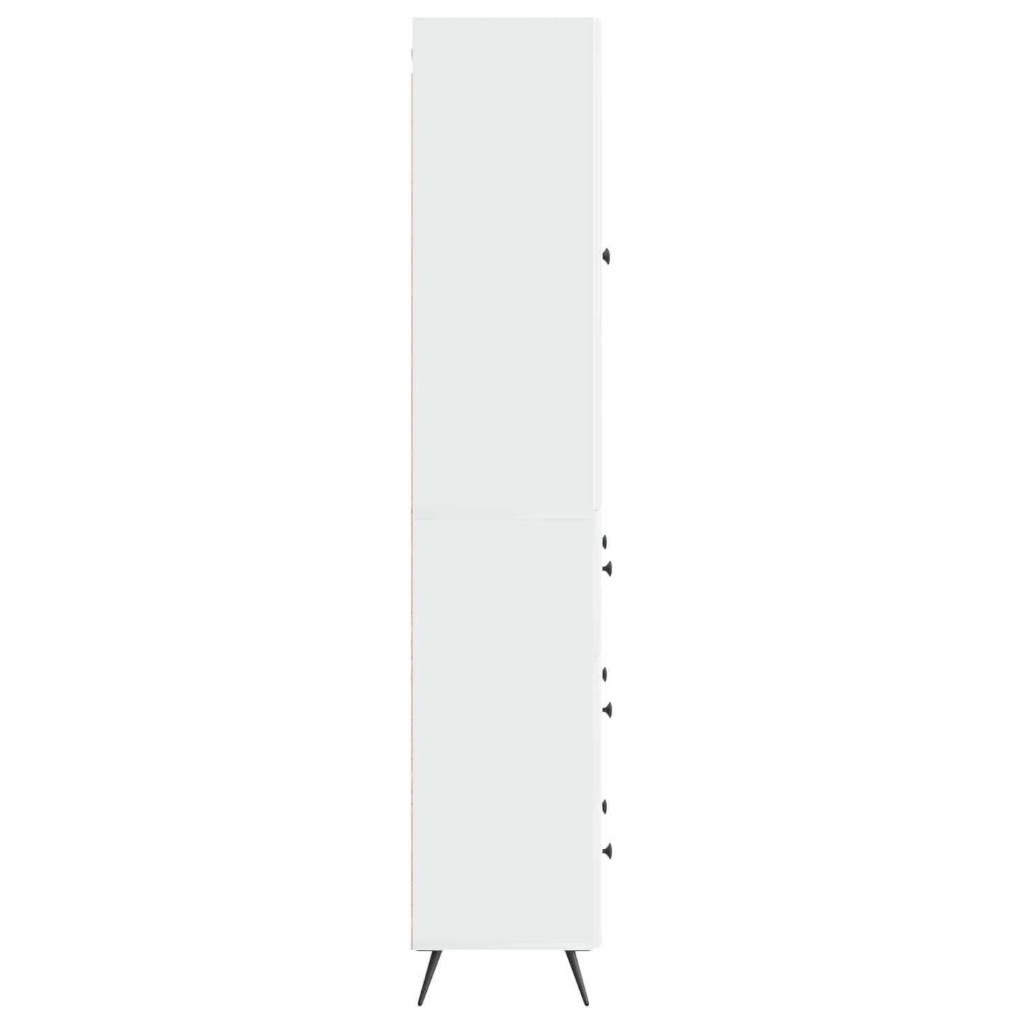 Cabinet Set 2 pcs High Gloss White 66 x 34.5 x 90 cm