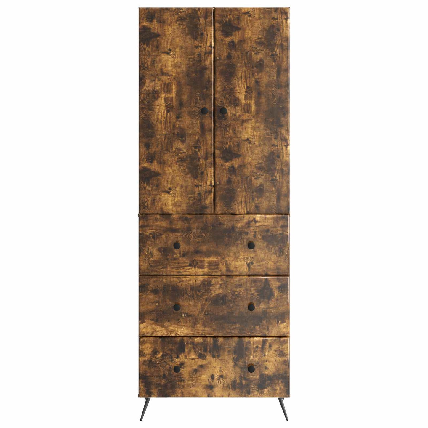 Cabinet Set 2 pcs Smoked Oak 66 x 34.5 x 90 cm Engineered Wood