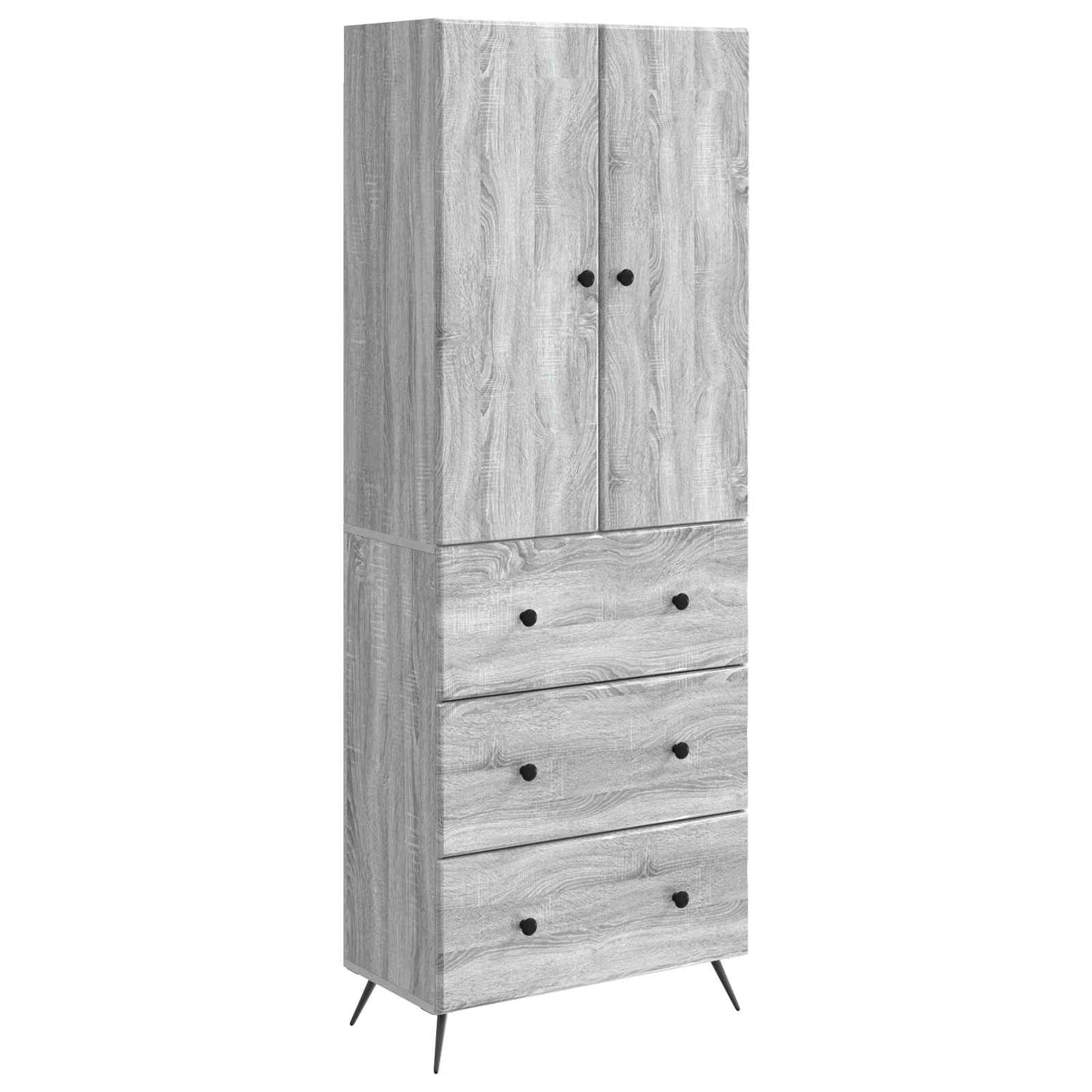 Cabinet Set 2 pcs Grey Sonoma 66 x 34.5 x 90 cm Engineered Wood