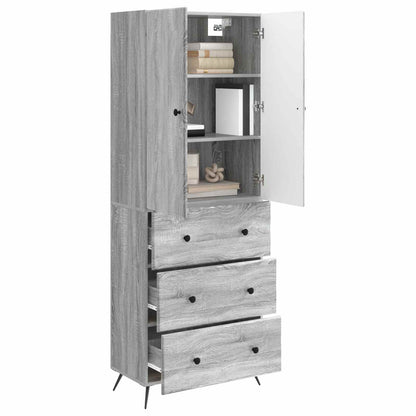 Cabinet Set 2 pcs Grey Sonoma 66 x 34.5 x 90 cm Engineered Wood