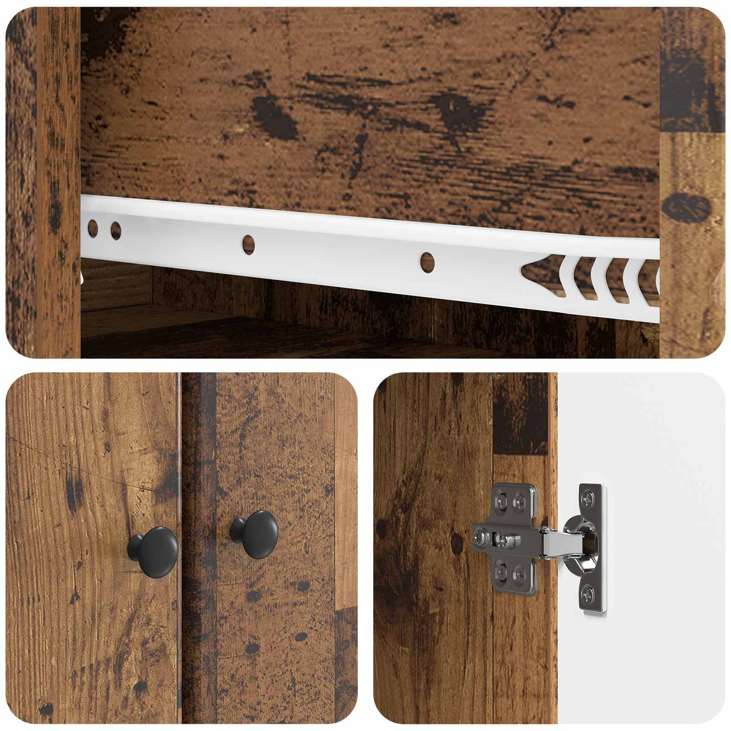Cabinet Set 2 pcs 66 x 34.5 x 90 cm Engineered Wood Old Wood