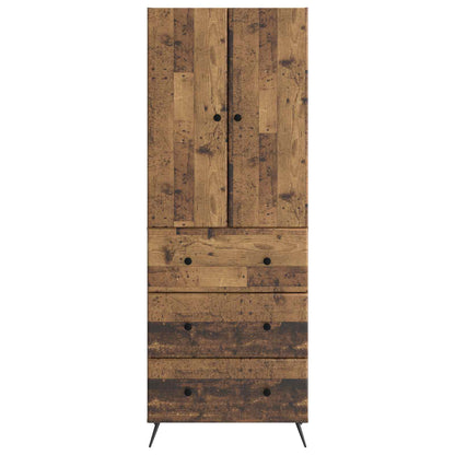 Cabinet Set 2 pcs Old Wood 66 x 34.5 x 90 cm Engineered Wood