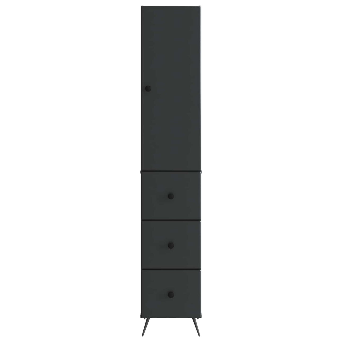 Cabinet Set 2 pcs Black 34.5 x 34.5 x 90 cm Engineered Wood