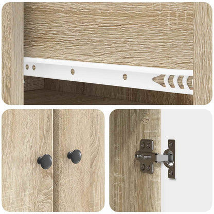Cabinet Set 2 pcs 34.5 x 34.5 x 90 cm Engineered Wood