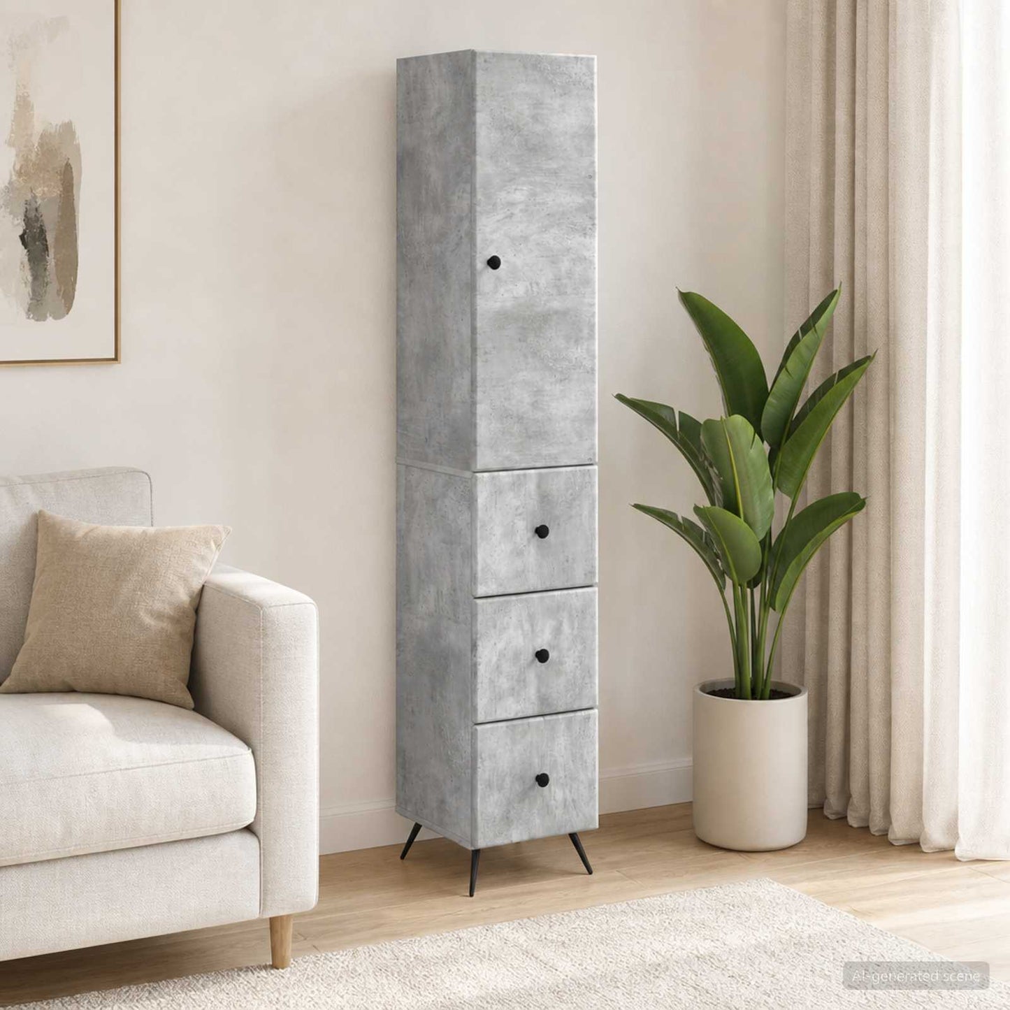 Cabinet Set 2 pcs 34.5 x 34.5 x 90 cm Engineered Wood