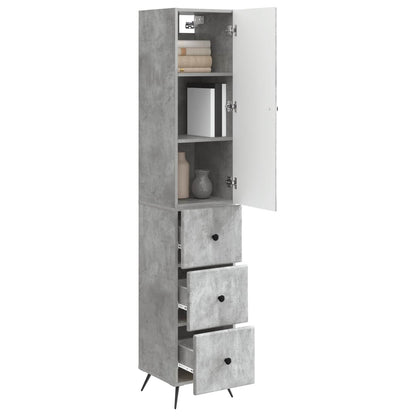 Cabinet Set 2 pcs Concrete Grey 34.5 x 34.5 x 90 cm