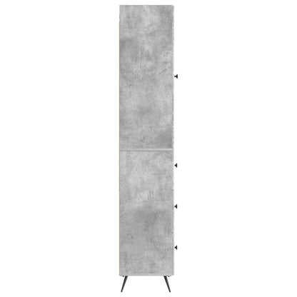 Cabinet Set 2 pcs Concrete Grey 34.5 x 34.5 x 90 cm