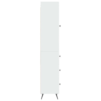 Cabinet Set 2 pcs High Gloss White 34.5 x 34.5 x 90 cm