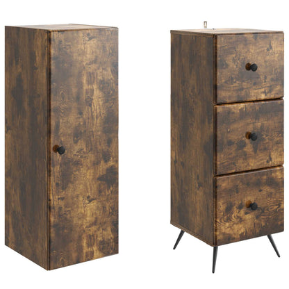 Cabinet Set 2 pcs Smoked Oak 34.5 x 34.5 x 90 cm