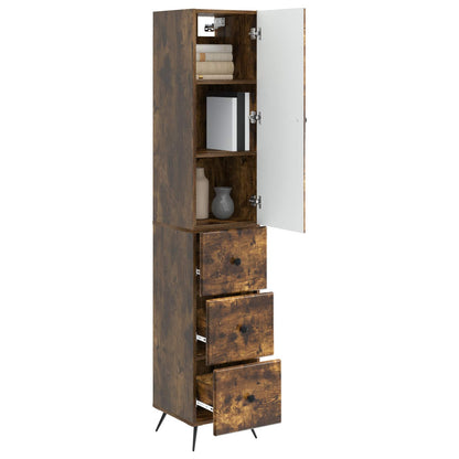 Cabinet Set 2 pcs Smoked Oak 34.5 x 34.5 x 90 cm