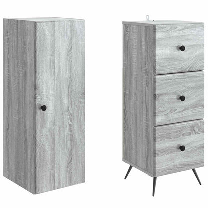 Cabinet Set 2 pcs Grey Sonoma 34.5 x 34.5 x 90 cm