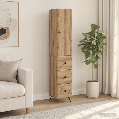 Cabinet Set 2 pcs 34.5 x 34.5 x 90 cm Engineered Wood