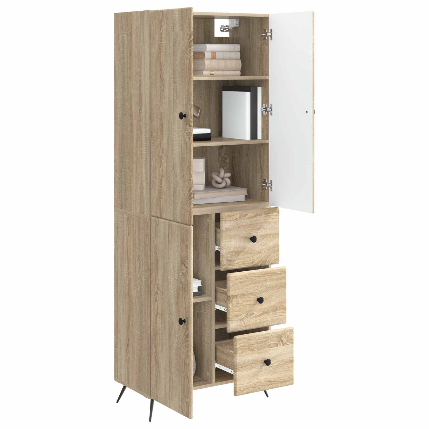 Cabinet Set 2 pcs Sonoma Oak Engineered Wood