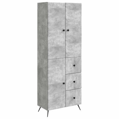 Cabinet Set 2 pcs Concrete Grey Engineered Wood