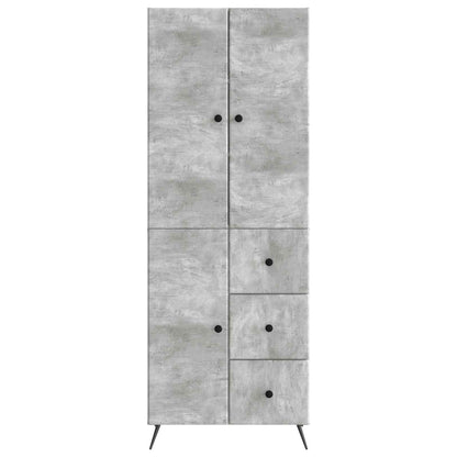 Cabinet Set 2 pcs Concrete Grey Engineered Wood