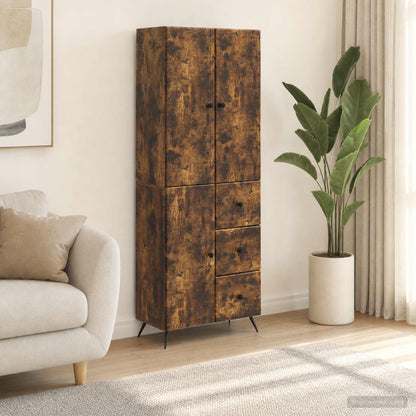Cabinet Set 2 pcs Smoked Oak Engineered Wood