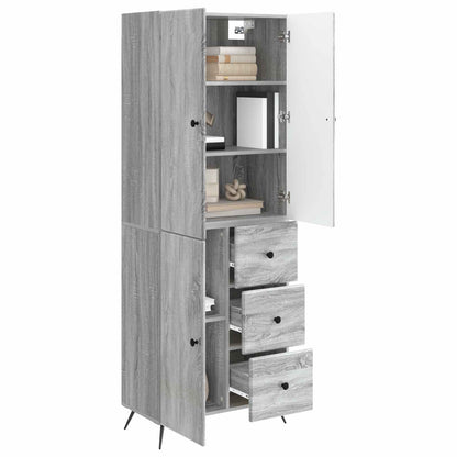 Cabinet Set 2 pcs Grey Sonoma Engineered Wood