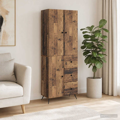 Cabinet Set 2 pcs Old Wood Engineered Wood
