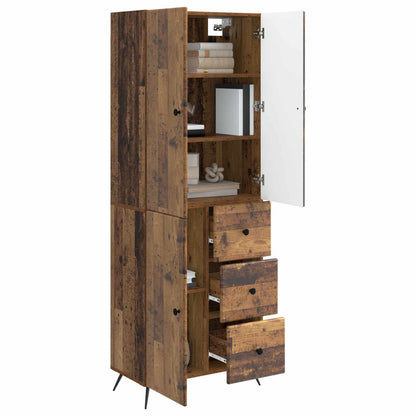 Cabinet Set 2 pcs Old Wood Engineered Wood