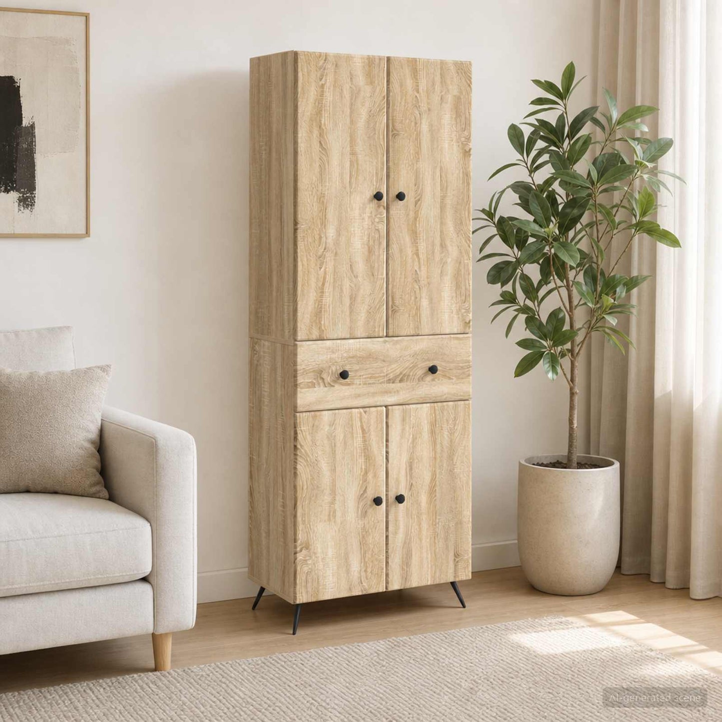 2 pcs Sonoma Oak
