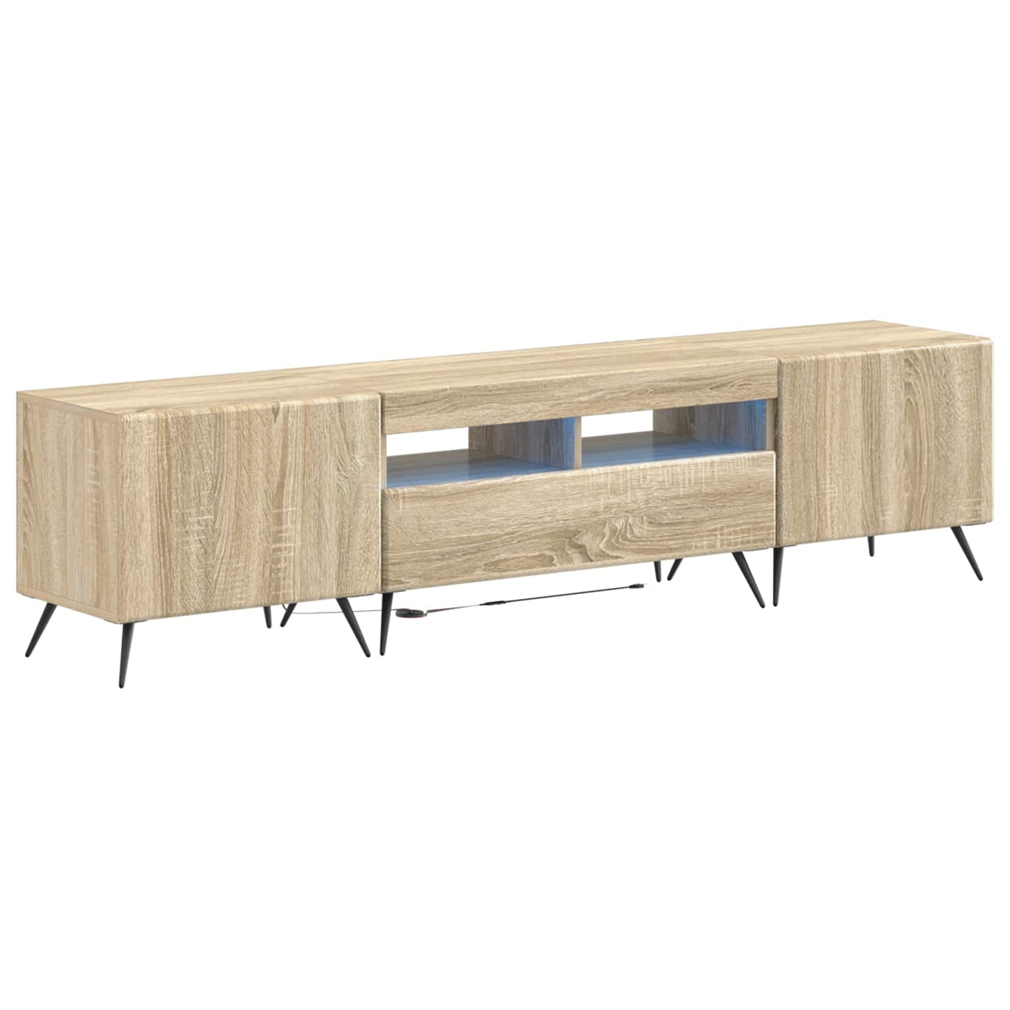 5 Piece LED TV Cabinet Sonoma Oak Engineered Wood