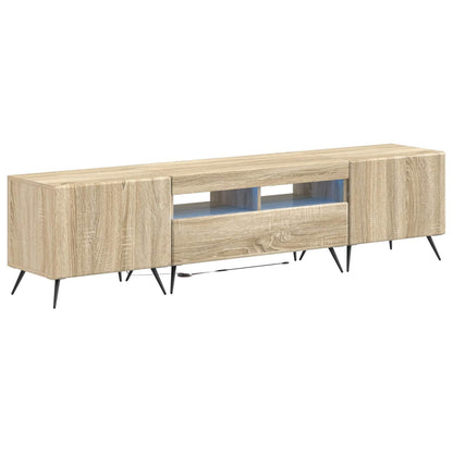 5 Piece LED TV Cabinet Sonoma Oak Engineered Wood