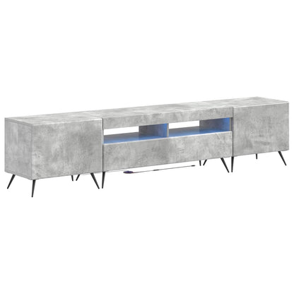 5 Piece LED TV Cabinet Concrete Grey Engineered Wood