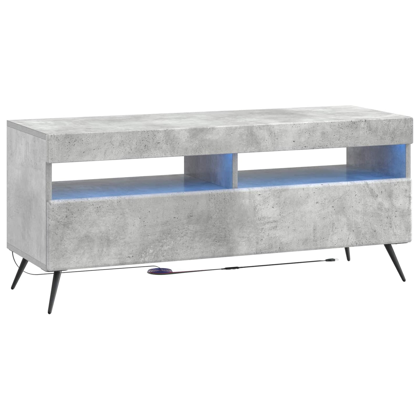 5 Piece LED TV Cabinet Concrete Grey Engineered Wood