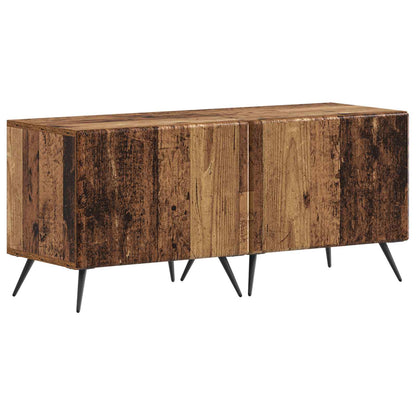 5 Piece LED TV Cabinet Old Wood Engineered Wood
