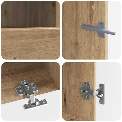 5 Piece LED TV Cabinet Artisan Oak Engineered Wood