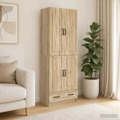 Cabinet Set 2 pcs Sonoma Oak Engineered Wood