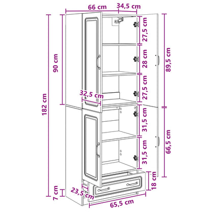 Cabinet Set 2 pcs Sonoma Oak Engineered Wood