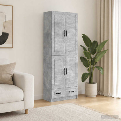 Cabinet Set 2 pcs Concrete Grey Engineered Wood