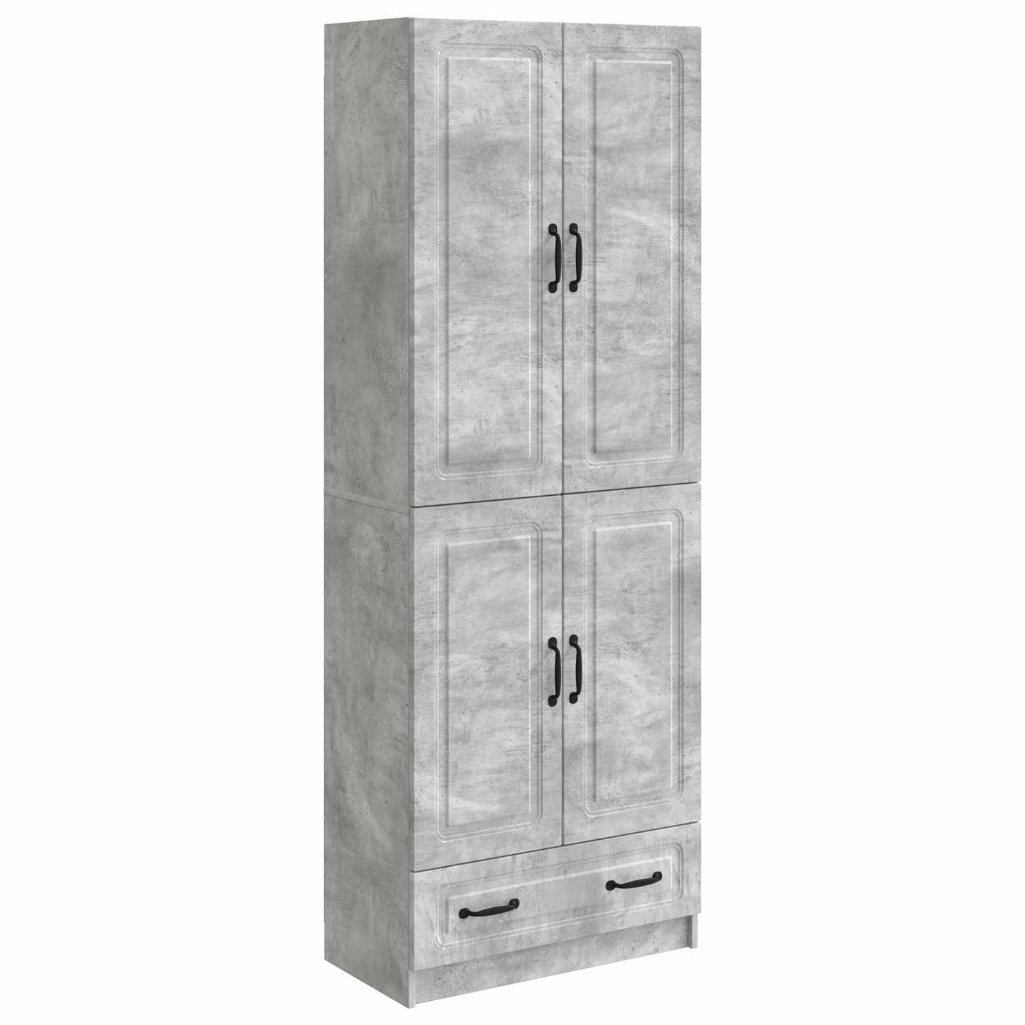 Cabinet Set 2 pcs Concrete Grey Engineered Wood