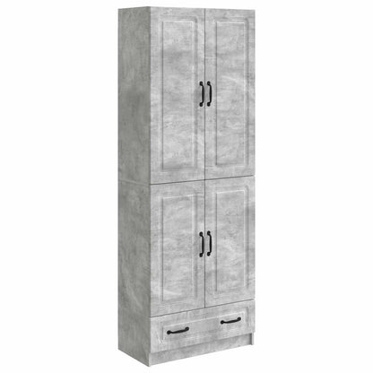 Cabinet Set 2 pcs Concrete Grey Engineered Wood
