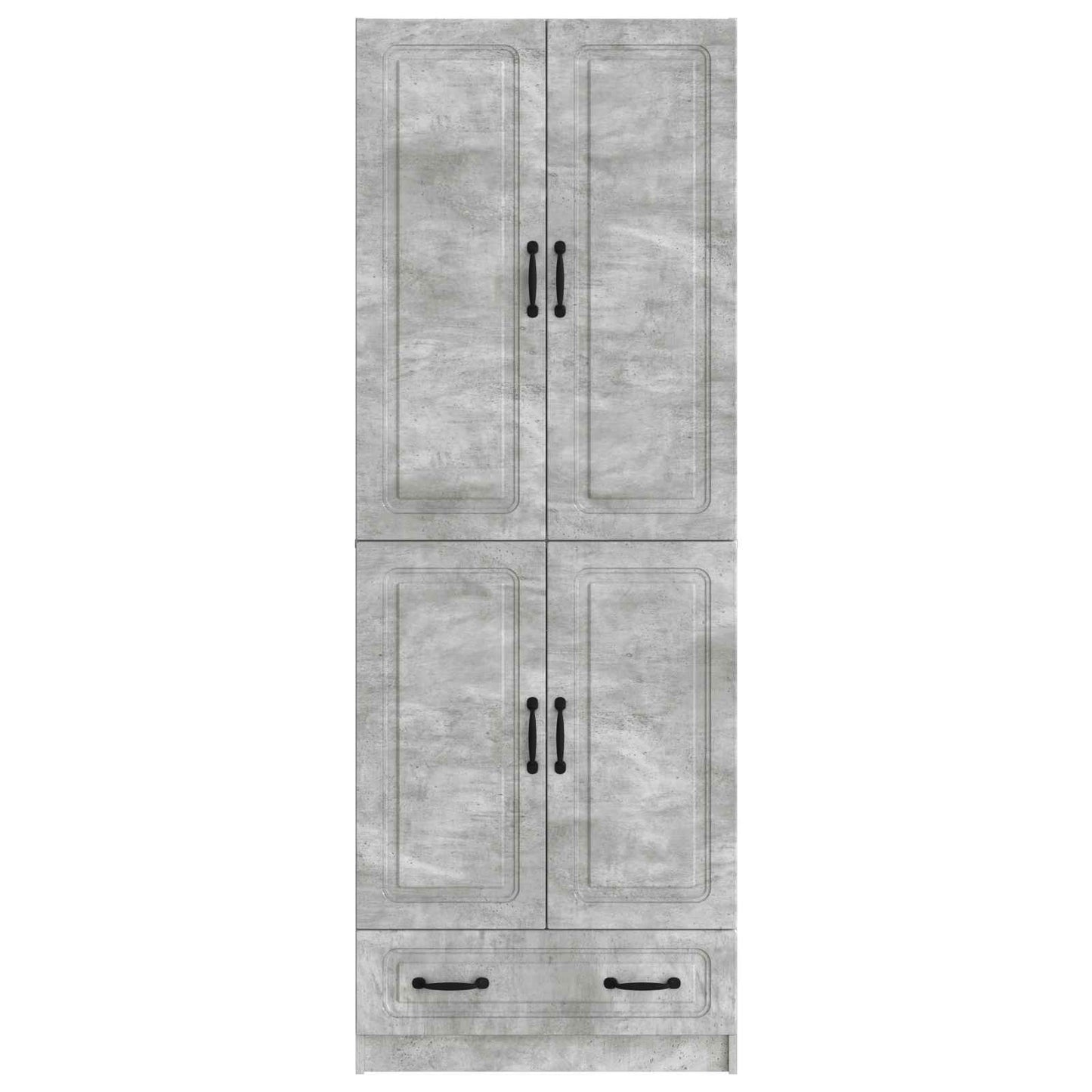 Cabinet Set 2 pcs Concrete Grey Engineered Wood