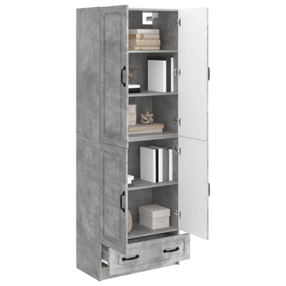 Cabinet Set 2 pcs Concrete Grey Engineered Wood