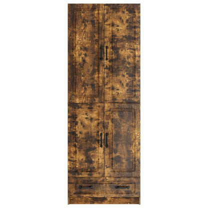 Cabinet Set 2 pcs Smoked Oak Engineered Wood