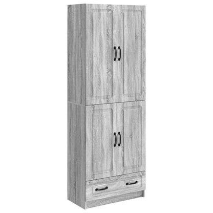 Cabinet Set 2 pcs Grey Sonoma Engineered Wood