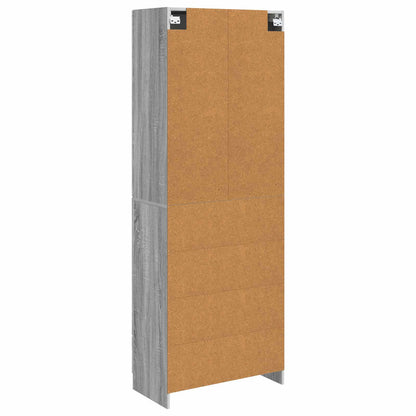Cabinet Set 2 pcs Grey Sonoma Engineered Wood